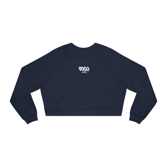 Good Vibes Cropped Fleece Pullover